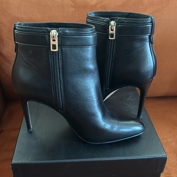 COACH Lenox Black Leather Ankle Bootie - Picture 2 of 8